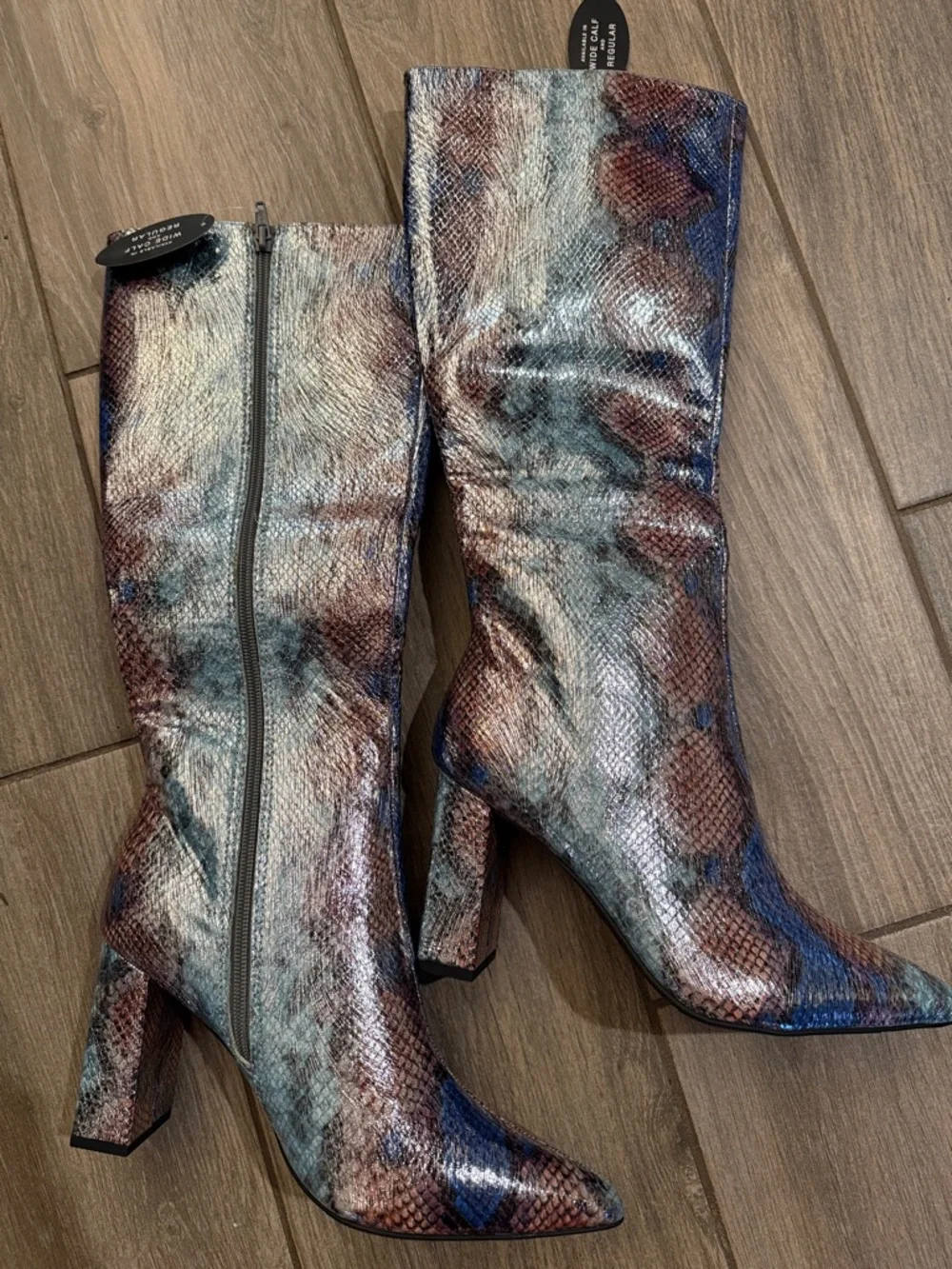 New Wild Pair Islah Snake-Print Knee High Boot
